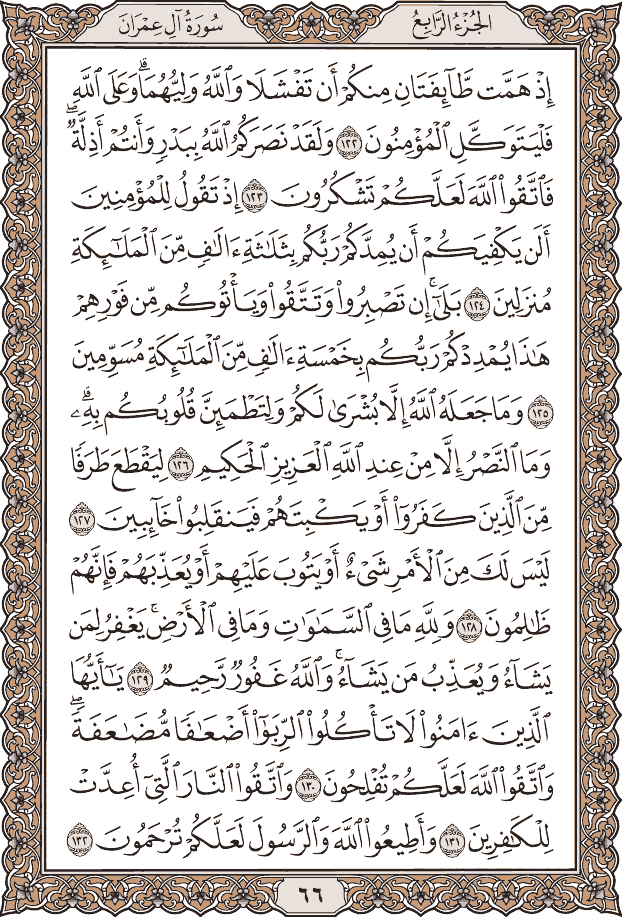 الصفحة مصورة  من القرآن الكريم 